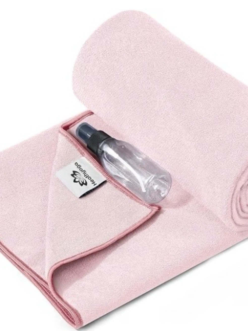 Heathyoga Pink Microfiber Body Mat - Soft Quick-Dry Cloth